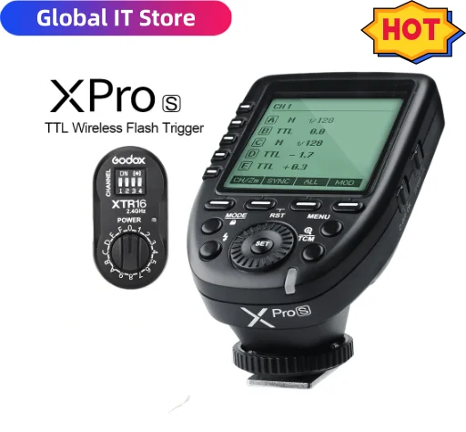 N ֽ Godox Xpro-S XPros TTL  ÷ Ʈ,  ī޶ DE300 DE400 E250 E300  1/8000s XTR-16